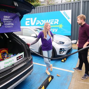 Great Ormond Street charity at MFG charging hub