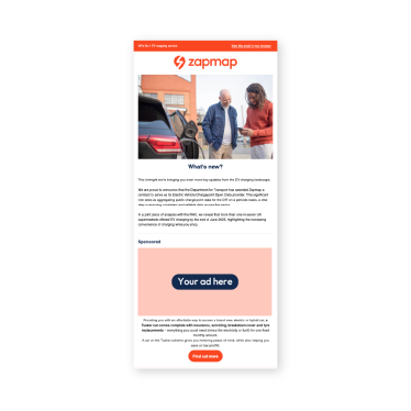 Newsletter advertising with Zapmap