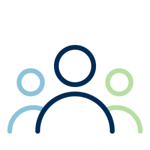 An icon showing three people