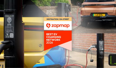 Zapmap Best EV Charging Network 2025 Connected Kerb lamppost kerbside charger on a UK residential street