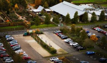 Hyde Hall charging -  arial shot